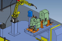 焊接機器人配L型變位機